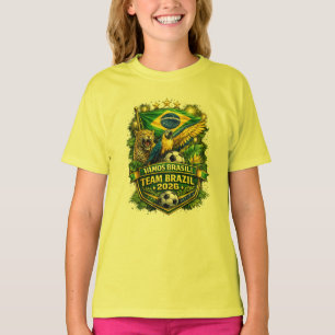 T-shirt Équipe Brésil 2026 Jaguar & Ara Football Fan