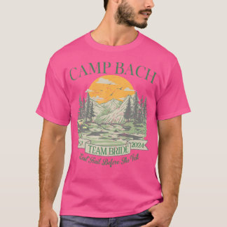 T-shirt Équipe Camp Bach Mariée Rétro Camping Enterrement 