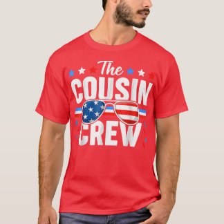 T-shirt Équipe Cousin 4 juillet Famille Patriotique Améric