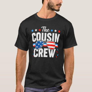 T-shirt Équipe Cousin 4 juillet Famille Patriotique Améric