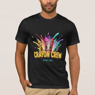 T-shirt Équipe Crayon Kinder Vibes - Retour à l'école colo