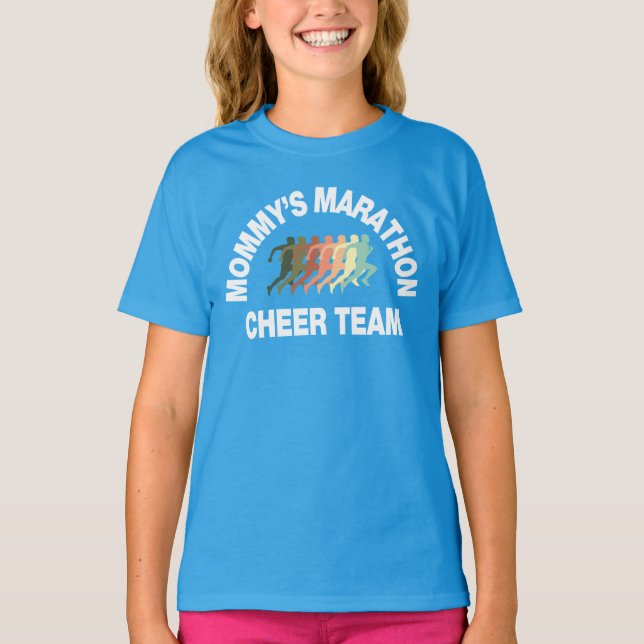 T-shirt équipe d'acclamation du marathon de la maman (Devant)