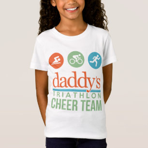T-Shirt équipe d'acclamation du triathlon du papa