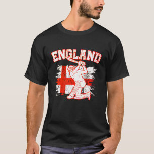 T-shirt Équipe d'Angleterre vintage de cricket-cadeau