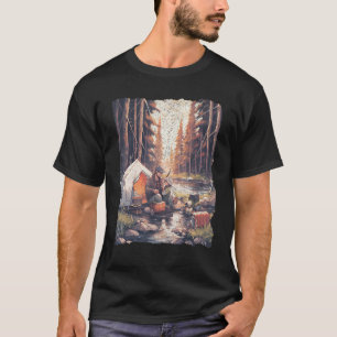 T-shirt Équipe d'aventure père-fils Camping Aventure de pê