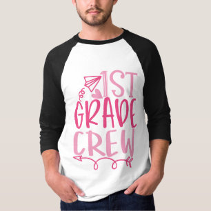 T-shirt Équipe de 1ère classe blanche et noire Homme de ba