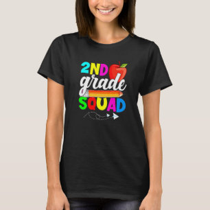 T-shirt Équipe De 2E Année Retour À L'École Premier Jour D