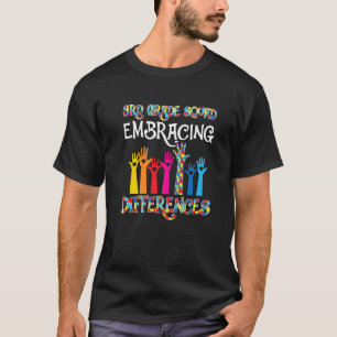 T-shirt Équipe de 3e année qui accepte les différences Aut