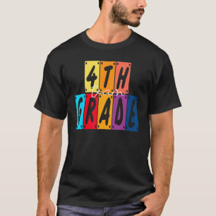 T-shirt Équipe de 4e année Rétro Joyeux Premier jour de l'