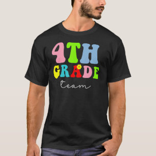 T-shirt Équipe de 4e année Retro Super Joyeux Premier Jour
