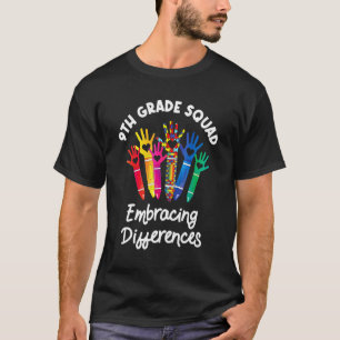 T-shirt Équipe de 9e année adoptant les différences Autism