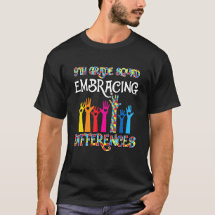 T-shirt Équipe de 9e année adoptant les différences Autism