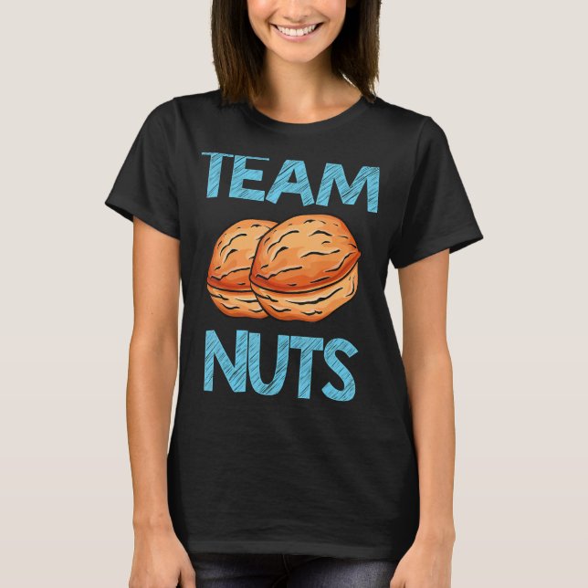 T-shirt Équipe de baby shower Nuts Équipe Blue Boy Genre R (Devant)