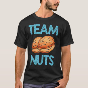 T-shirt Équipe de baby shower Nuts Équipe Blue Boy Genre R