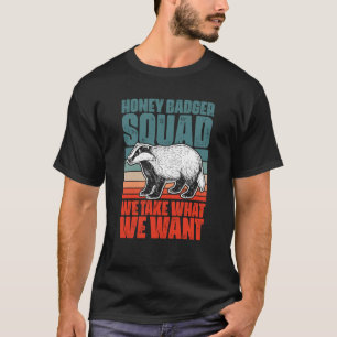 T-shirt Équipe De Badger De Miel Rétro Pour Le Miel Fanati