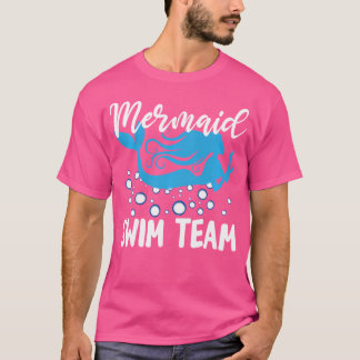 T-shirt Équipe De Baignade Cute Mermaid Aqua Lover Filles