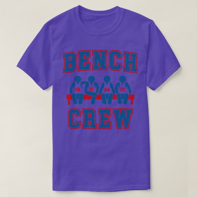 T-shirt Équipe de banc Basketball amusant (Design devant)
