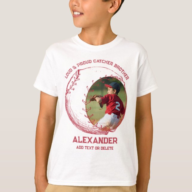 T-shirt Équipe de baseball de Frère Little League, forte e (Devant)