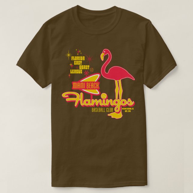 T-shirt Équipe de baseball des Flamants roses de Miami Bea (Design devant)