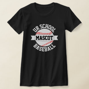 T-shirt Équipe de baseball / Nom de l'école & Mascotte T-s
