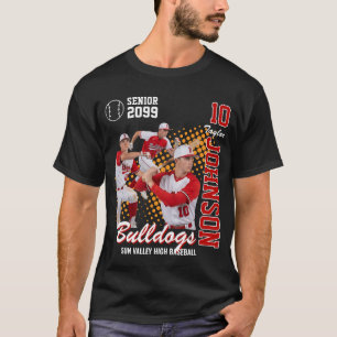 T-shirt Équipe de baseball Photo personnalisée Soirée des