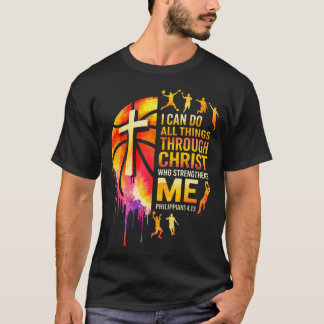 T-shirt Équipe de basket-ball chrétien hommes garçons joue