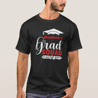 T-shirt Équipe de Black Graduation Men's White and Red Tex