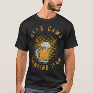 T-shirt Équipe de Boisson du camp de cerfs - Chasse amusan