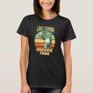 T-shirt Équipe de boisson du lac Texoma Funny Fish Beer Fi