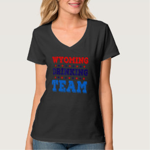 T-shirt Équipe de boisson du Wyoming Fierté de l'État   Bo