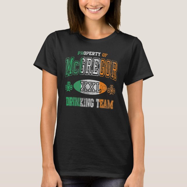 T-shirt Équipe de boisson irlandaise McGregor Jour de la S (Devant)