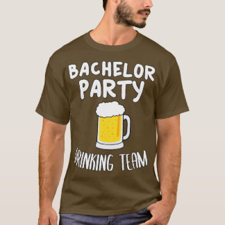 T-shirt Équipe de boisson pour enterrement de vie de garço