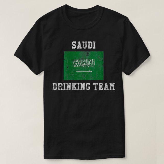 T-shirt Équipe de boisson saoudienne féminine Fière fierté (Design devant)