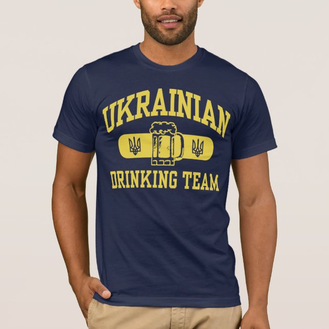 T-shirt Équipe de boisson ukrainienne (Devant)