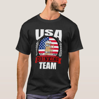 T-shirt Équipe de boisson Usa Fête de bière du drapeau a