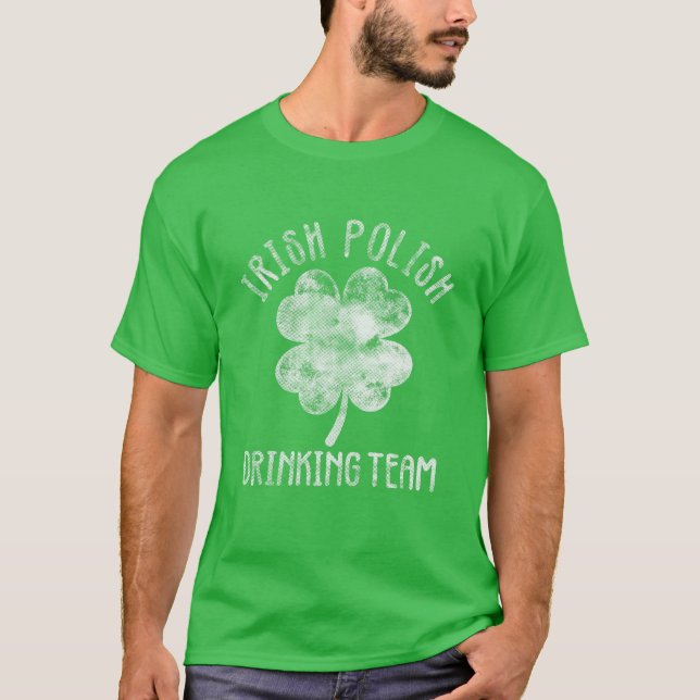 T-shirt Équipe De Boissons Irlandaise Polonaise Patricks D (Devant)