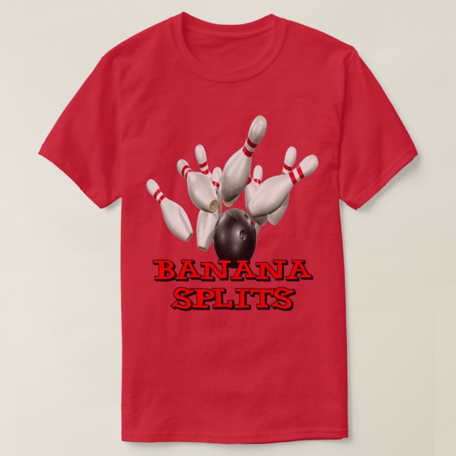 T-shirt Équipe de bowling Banana Splits (Design devant)