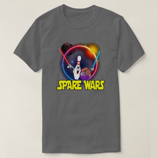 T-shirt Équipe de bowling de jumelage Spare Wars (Design devant)