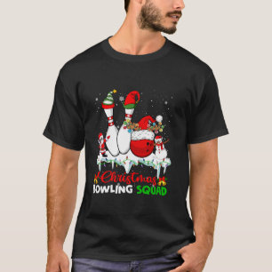 T-shirt Équipe de bowling de Noël Dabbing Père Noël Elf Bo