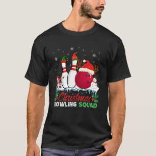 T-shirt Équipe de bowling de Noël Snowman Père Noël Dabbin