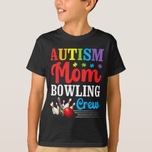 T-shirt Équipe de bowling Maman Autisme Équipe de sensibil