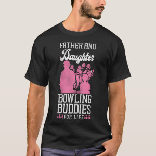 T-shirt Équipe De Bowling Père Et Fille Étudiants De Bowli