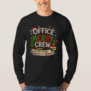 T-shirt Équipe de bureau de Noël joyeuse qui garde l'école