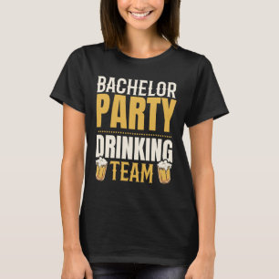T-shirt Équipe de buveurs de célibataire de fête Groomsqua