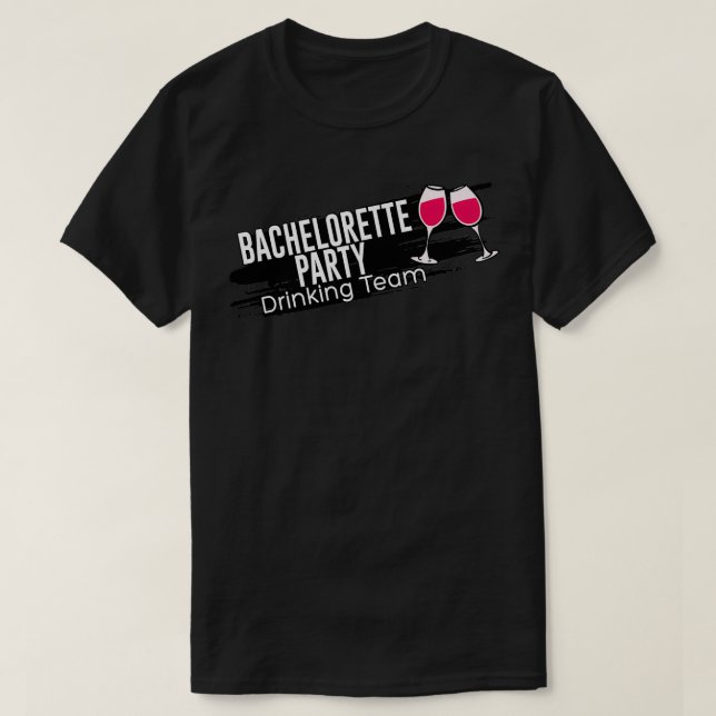 T-shirt Équipe de buveurs de l'enterrement de vie de jeune (Design devant)