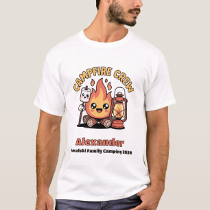 T-shirt Équipe de camping familiale personnalisée
