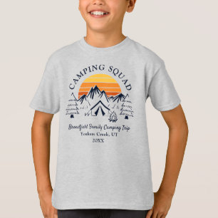 T-shirt Équipe de camping familiale rétro sur mesure petit