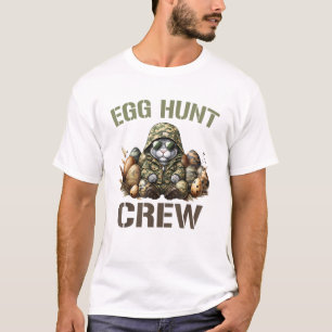 T-shirt Équipe de chasse aux œufs de Pâques Camo Chasse T-