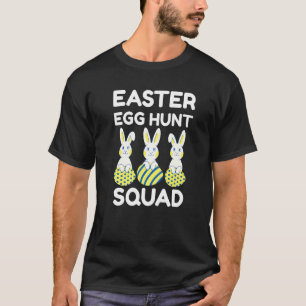 T-shirt Équipe De Chasse Aux Oeufs De Pâques Cute Kids Tod