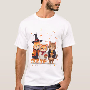 T-shirt Équipe de chat Trick-or-Treat